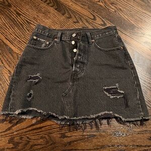 Levi’s Black Denim Jean Mini Skirt